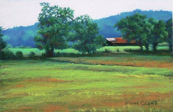 Landscape Poster featuring the pastel Quiet Morning by Diana Colgate