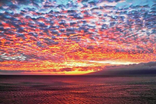 Sunset Poster featuring the photograph Radiant Sunset Over Maui by Kirsten Giving
