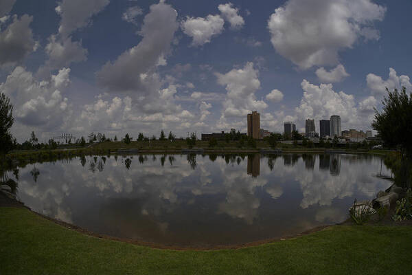 Birmingham Poster featuring the photograph Railroad Park Reflection by Just Birmingham