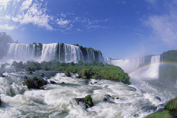 Mp Poster featuring the photograph Rainbow At Iguacu Falls, Brazil by Konrad Wothe