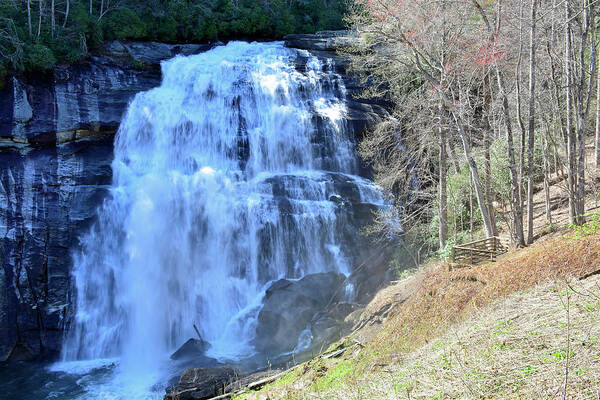 Waterfalls Poster featuring the photograph Rainbow Falls in Gorges State Park NC 02 by Bruce Gourley