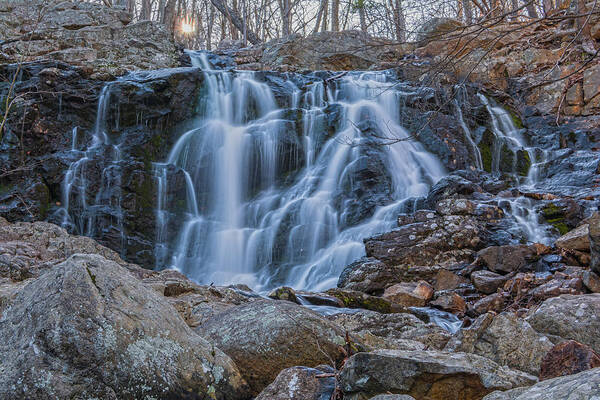 Waterfalls Poster featuring the photograph Ramapo Reservation Waterfall Perspective One by Angelo Marcialis