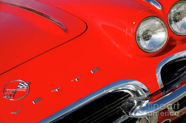 Corvette Poster featuring the photograph Red '62 Vette by Dennis Hedberg