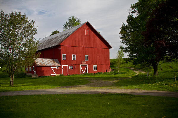 Barn Poster featuring the photograph Red Barn by Jeff Porter