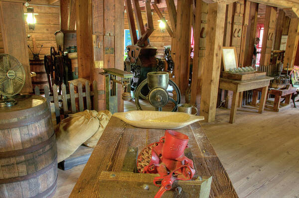 Roller Poster featuring the photograph Red Chief Corn Sheller by Steve Stuller