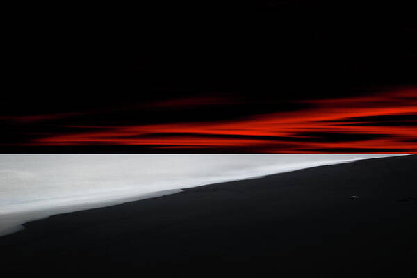 Sunset Poster featuring the photograph Red Lines by Philippe Sainte-Laudy