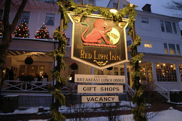 Red Lyon Inn Poster featuring the photograph Red Lyon Inn Stockbridge MA by Imagery-at- Work