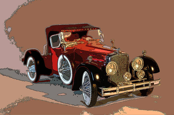Stutz Poster featuring the photograph Red Stutz by James Rentz