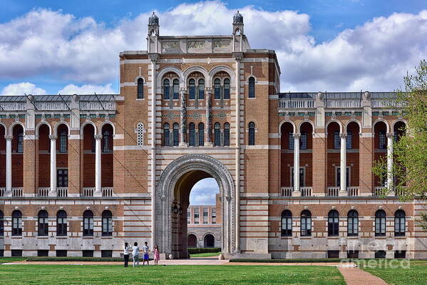 Rice University Campus Poster featuring the photograph Rice University - Lovett Hall by Norman Gabitzsch