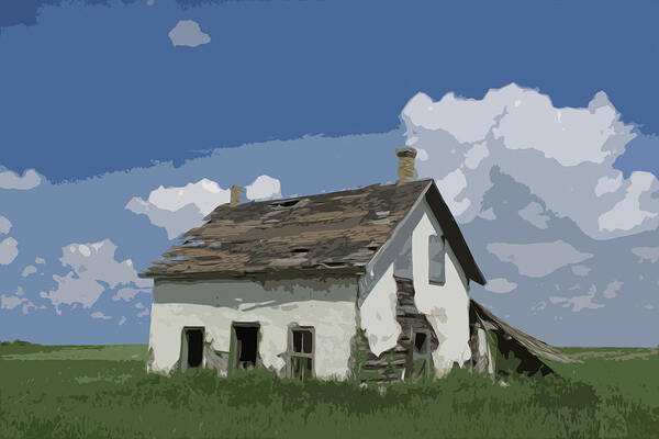 Riel Poster featuring the photograph Riel Period Homestead by Ellery Russell