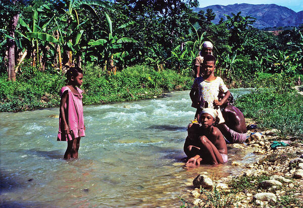 River Poster featuring the photograph River Bathing by Johnny Sandaire