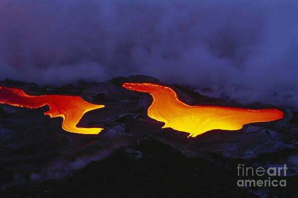 Air Poster featuring the photograph River Of Lava by Peter French - Printscapes