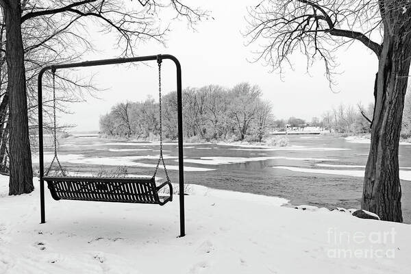 River View Poster featuring the photograph River View in Winter 5303 by Jack Schultz