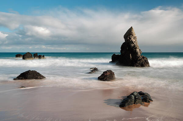 Durness Poster featuring the photograph Rocky Beach on Sango Bay by Maria Gaellman