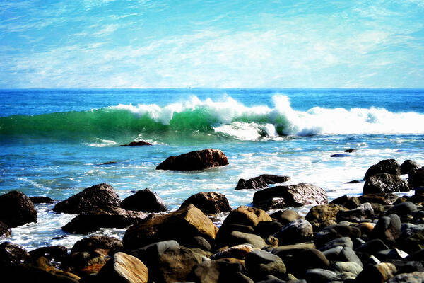 Rocky Shoreline Poster featuring the photograph Rocky Shoreline - Dana Point by Glenn McCarthy Art and Photography