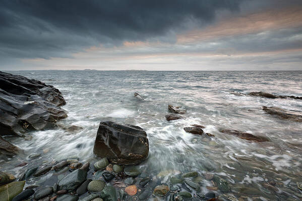 Kintyre Poster featuring the photograph Rocky West Coast Seascape by Grant Glendinning