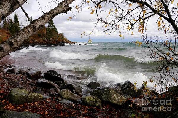 Lake Superior Poster featuring the photograph Rolling In by Sandra Updyke