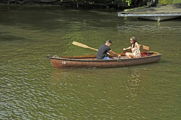 Britain Poster featuring the photograph Rowing In Boat 18 - Stratford-upon-Avon by Rod Johnson