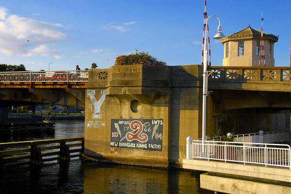 Hillsborough River Florida Poster featuring the photograph Rowing Team art Rutgers Yale by David Lee Thompson