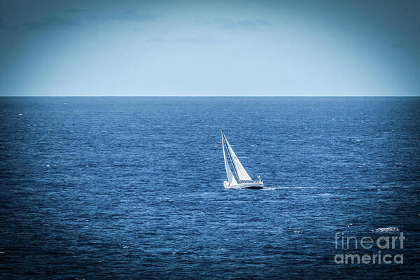 Boat Poster featuring the photograph Sailboat in the Caribean by Thomas Marchessault