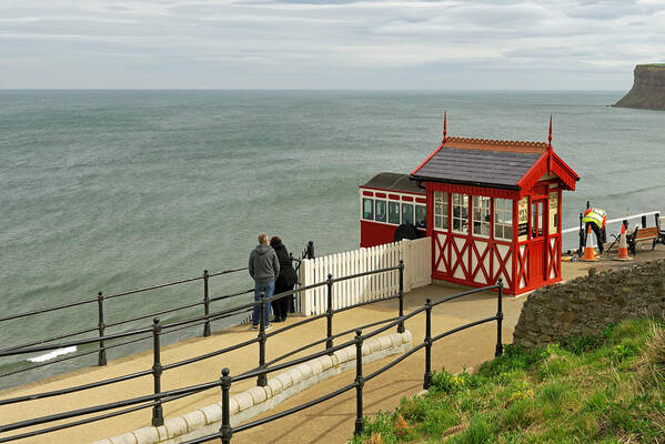 Britain Poster featuring the photograph Saltburn Cliff Tramway - Top Station by Rod Johnson