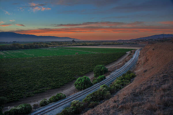 Central California Coast Poster featuring the photograph Salinas Valley At Sunset by Bill Roberts