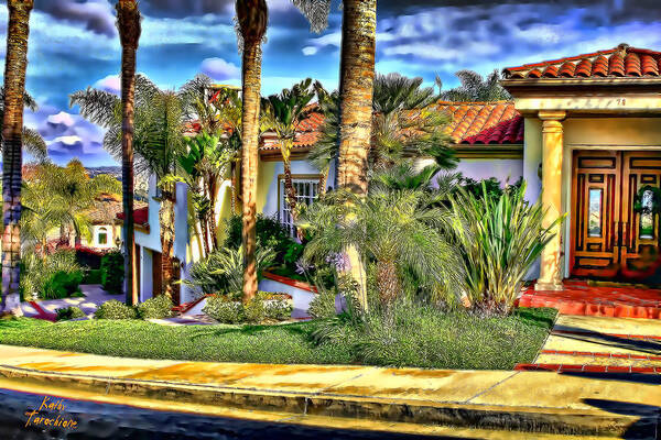 San Clemente Poster featuring the photograph San Clemente Estate 3 by Kathy Tarochione