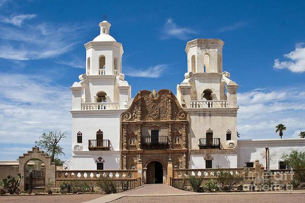 San Xavier Poster featuring the photograph San Xavier Mission by Tim Hightower