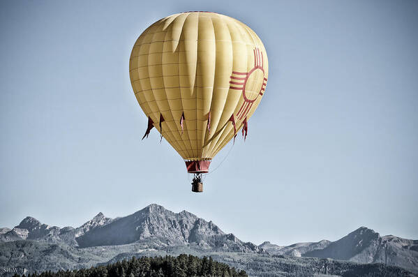 Hot Air Balloons Poster featuring the photograph Santa Fe Air Force by Kevin Munro