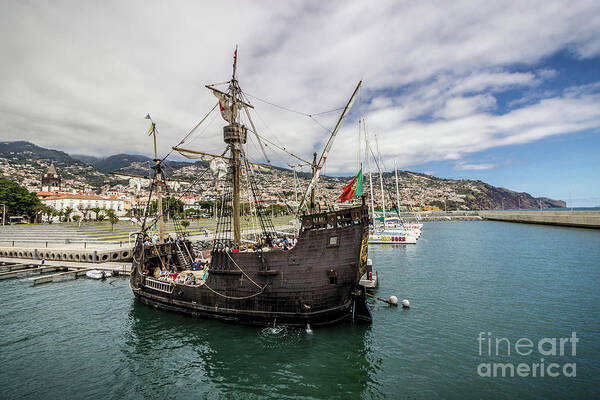 Atlantic Ocean Poster featuring the photograph Santa Maria In Funchal, Madeira, Portugal by Liesl Walsh