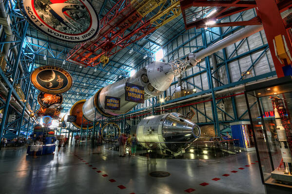 Brad Granger Poster featuring the photograph Saturn 5 by Brad Granger