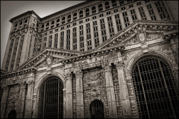 Detroit Poster featuring the photograph SAVE THE DEPOT - Michigan Central Station Corktown - Detroit Michigan by Gordon Dean II
