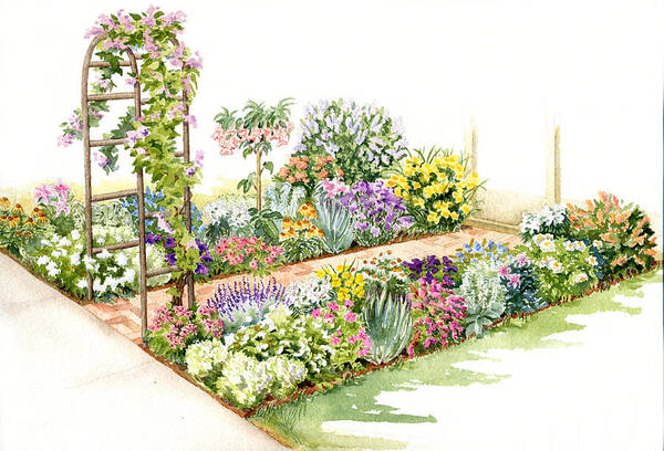 Garden Poster featuring the painting Scented Segue by Karla Beatty