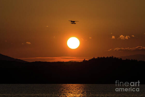 Sunset Poster featuring the photograph Seaplane Sunset by Craig Shaknis