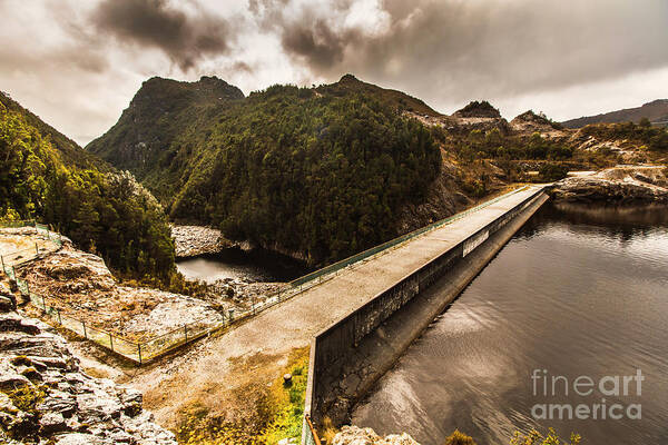 Water Poster featuring the photograph Serpentine river crossing by Jorgo Photography