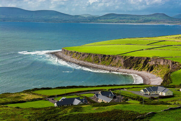 Ireland Poster featuring the photograph Settlement at the Coast of Ireland by Andreas Berthold