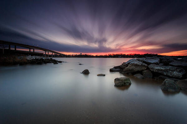 Waterscape Poster featuring the photograph Severn River Dusk by Jennifer Casey