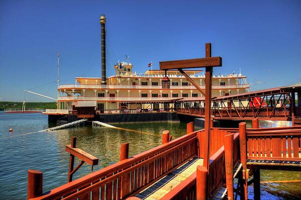 Boat Poster featuring the photograph Showboat Branson Belle by Ester McGuire