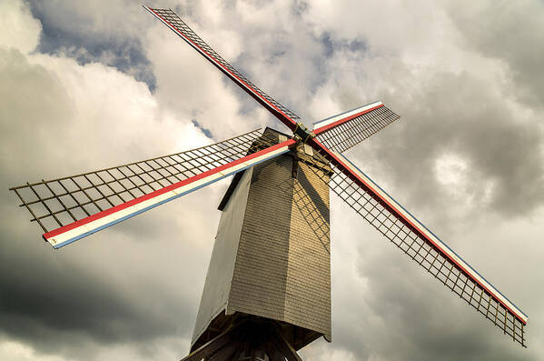Brugge Poster featuring the photograph Sint Janshuismolen Windmill 2 by Pablo Lopez