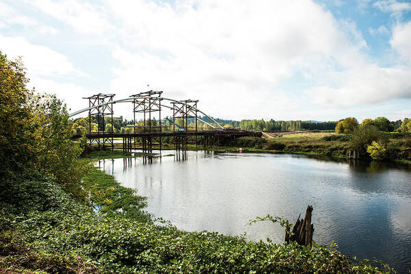 Willamette Slough Poster featuring the photograph Skeleton Bridge by Tom Cochran