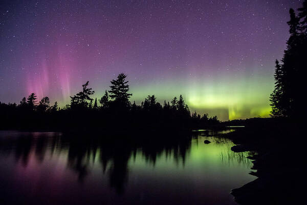 Boundary Waters Poster featuring the photograph Sky Aglow by Paul Schultz