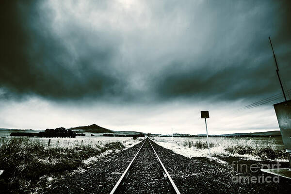 Train Poster featuring the photograph Snow railway by Jorgo Photography