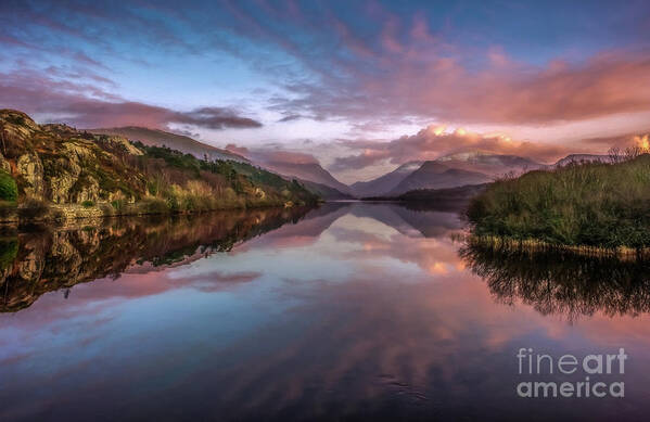 Llanberis Poster featuring the photograph Snowdon Sunset by Adrian Evans