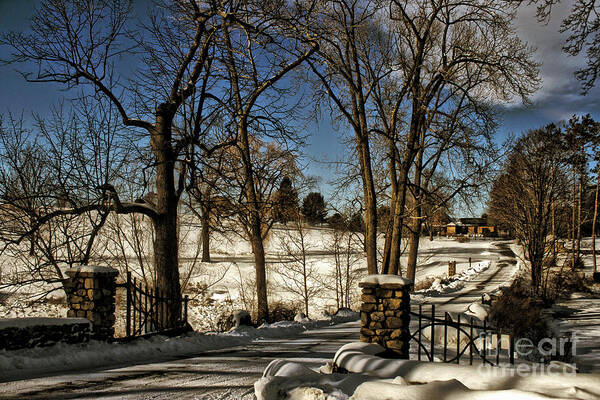 Snow Poster featuring the photograph Snowy Gates by Onedayoneimage Photography