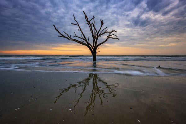 Sunrise Poster featuring the photograph Solitary - Botany Bay, SC by Rick Berk