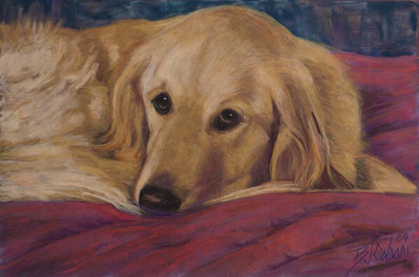 Dogs Poster featuring the painting Soulfull Eyes by Billie Colson