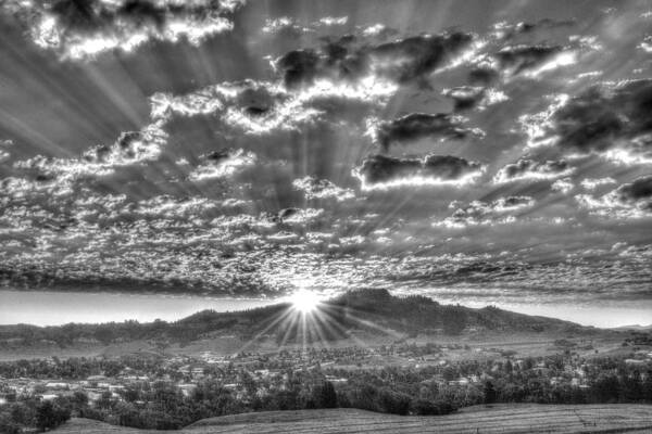 Sunrise Poster featuring the photograph Spearfish Sunrise by Fiskr Larsen