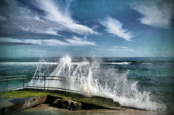 Waves Poster featuring the photograph Splash Happy by Kym Clarke