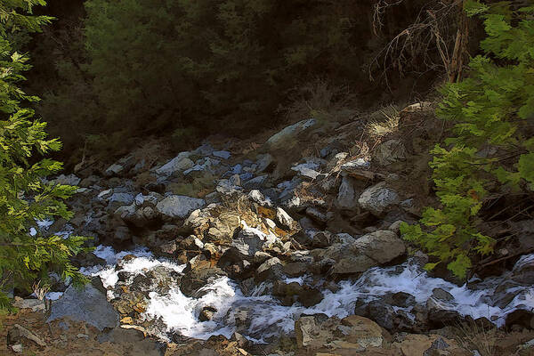 California Landscape Art Poster featuring the painting Spring Creek by Larry Darnell