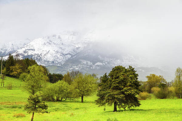 Mountain Landscape Poster featuring the photograph Spring in French Alps - 1 by Paul MAURICE